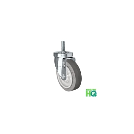 Casterhq 4" Threaded Stem Caster, Swivel Caster W/ Thermoplastic Rubber Whee 24CS414FX35X-43